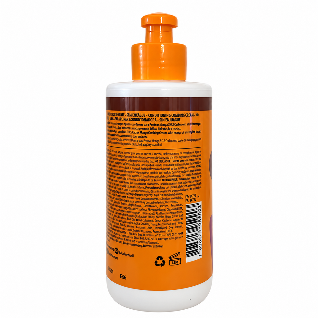 Salon Line SOS Cachos Óleo de Manga 300 ml, etichetta e barcode