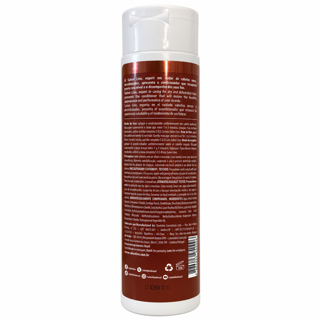 Salon Line SOS Cachos Condicionador Óleo de Coco 300 ml, retro