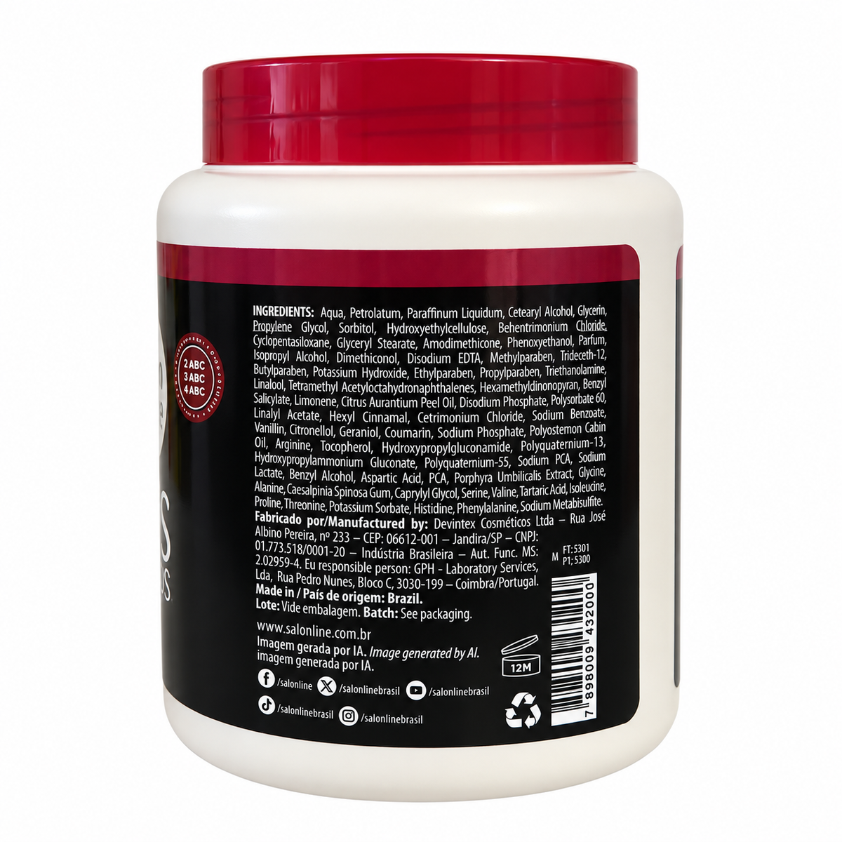Salon Line SOS Cachos Ativador Arginina Reparação 1 kg, ingredienti