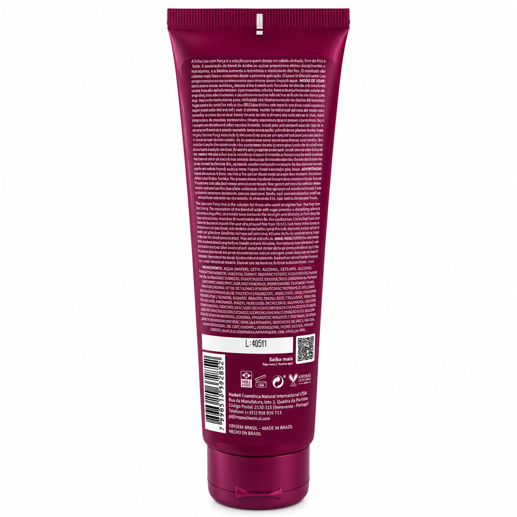 Haskell Liso com Força Leave-in Disciplinante 150g, confezione retro