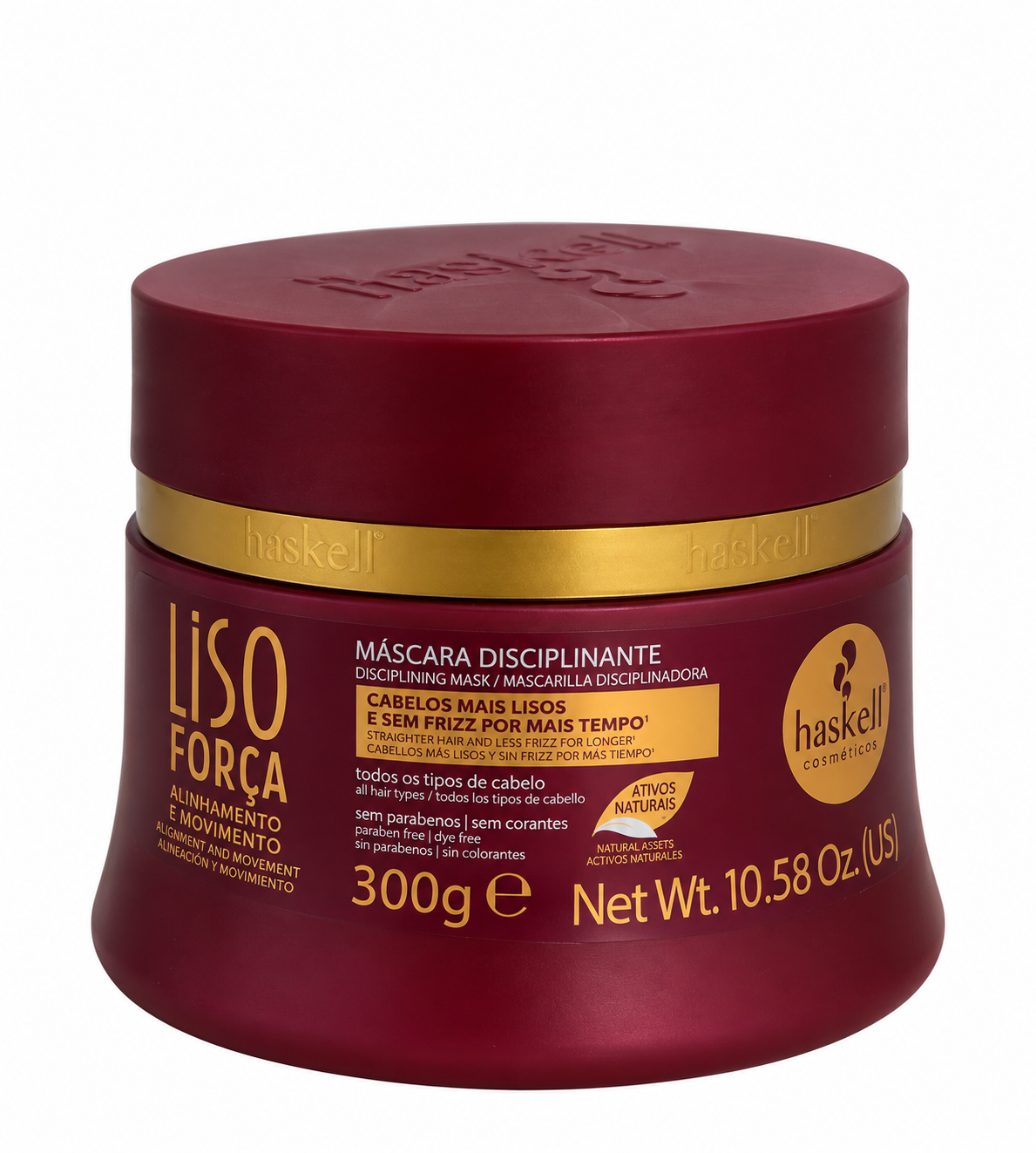 Haskell Liso com Força Máscara Disciplinante 300 g, fronte