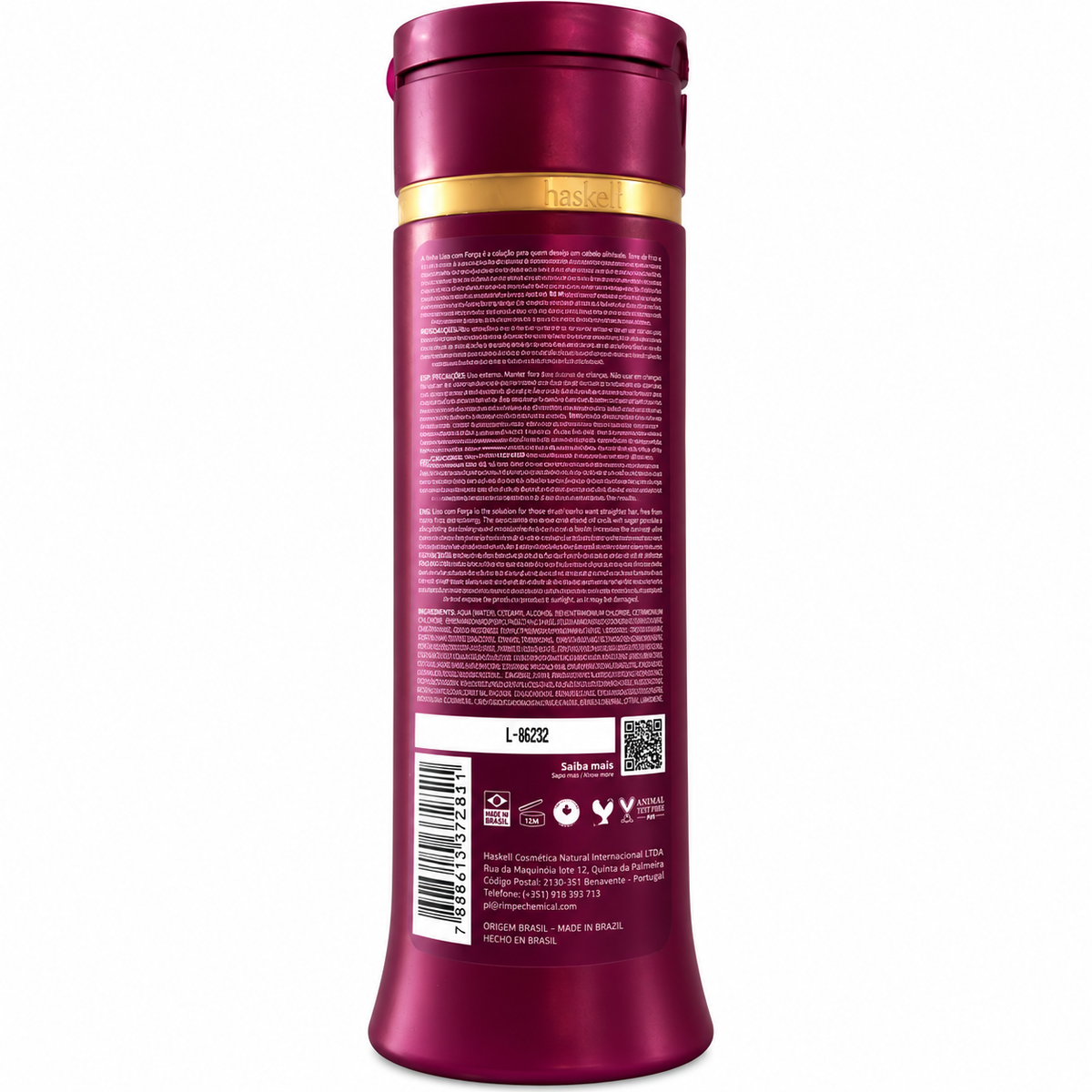 Haskell Liso com Força Condicionador Disciplinante 300ml, confezione retro