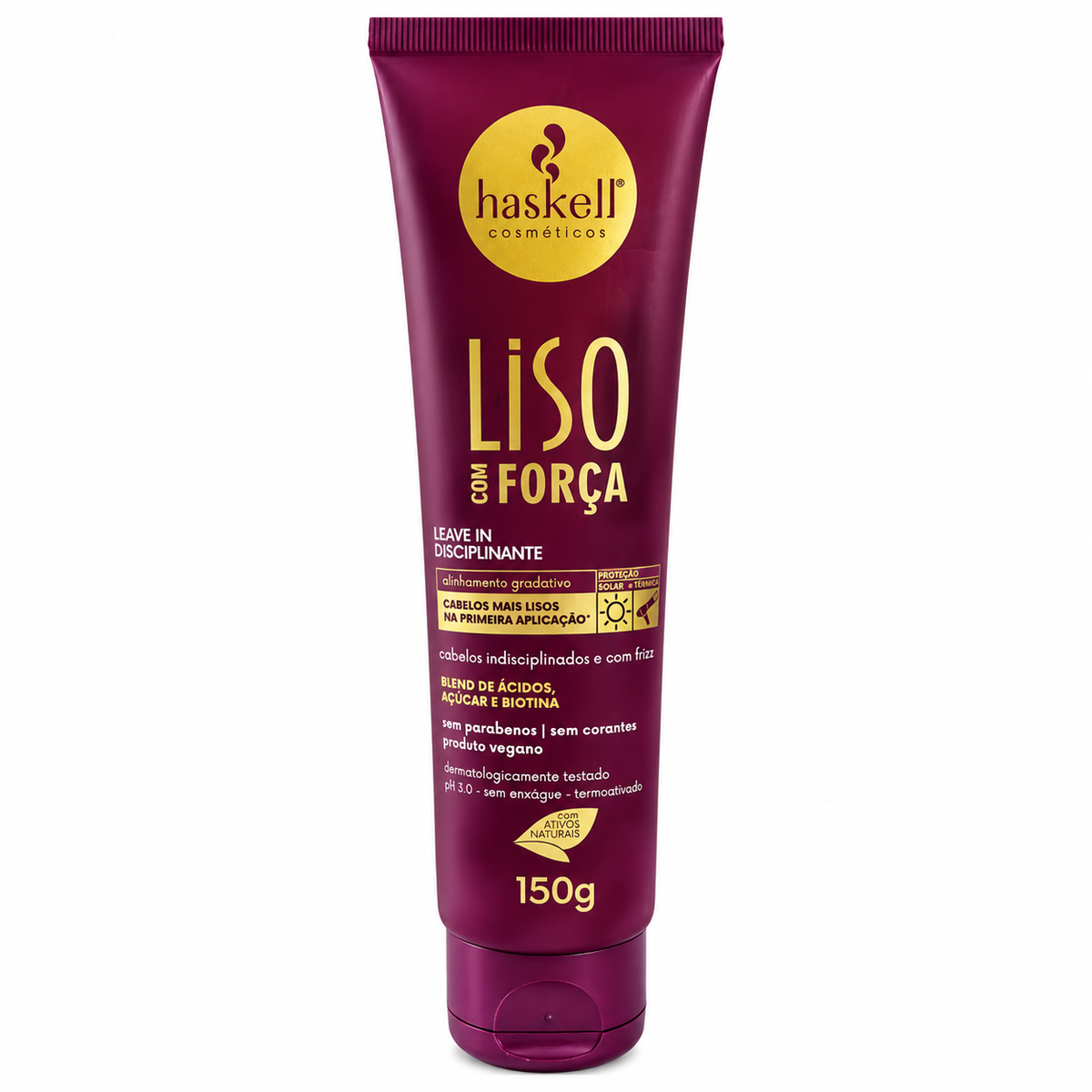 Haskell Liso com Força Leave-in Disciplinante 150g, confezione fronte