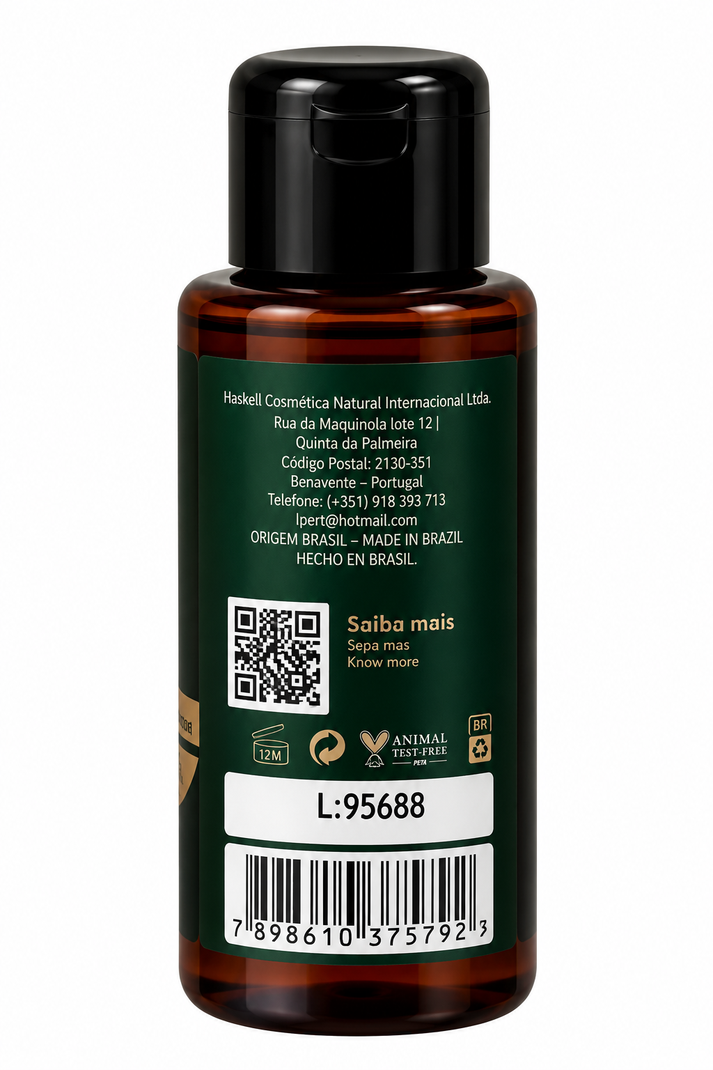 Haskell Murumuru Selva Nutritiva Óleo Nutritivo 35 ml, retro e barcode