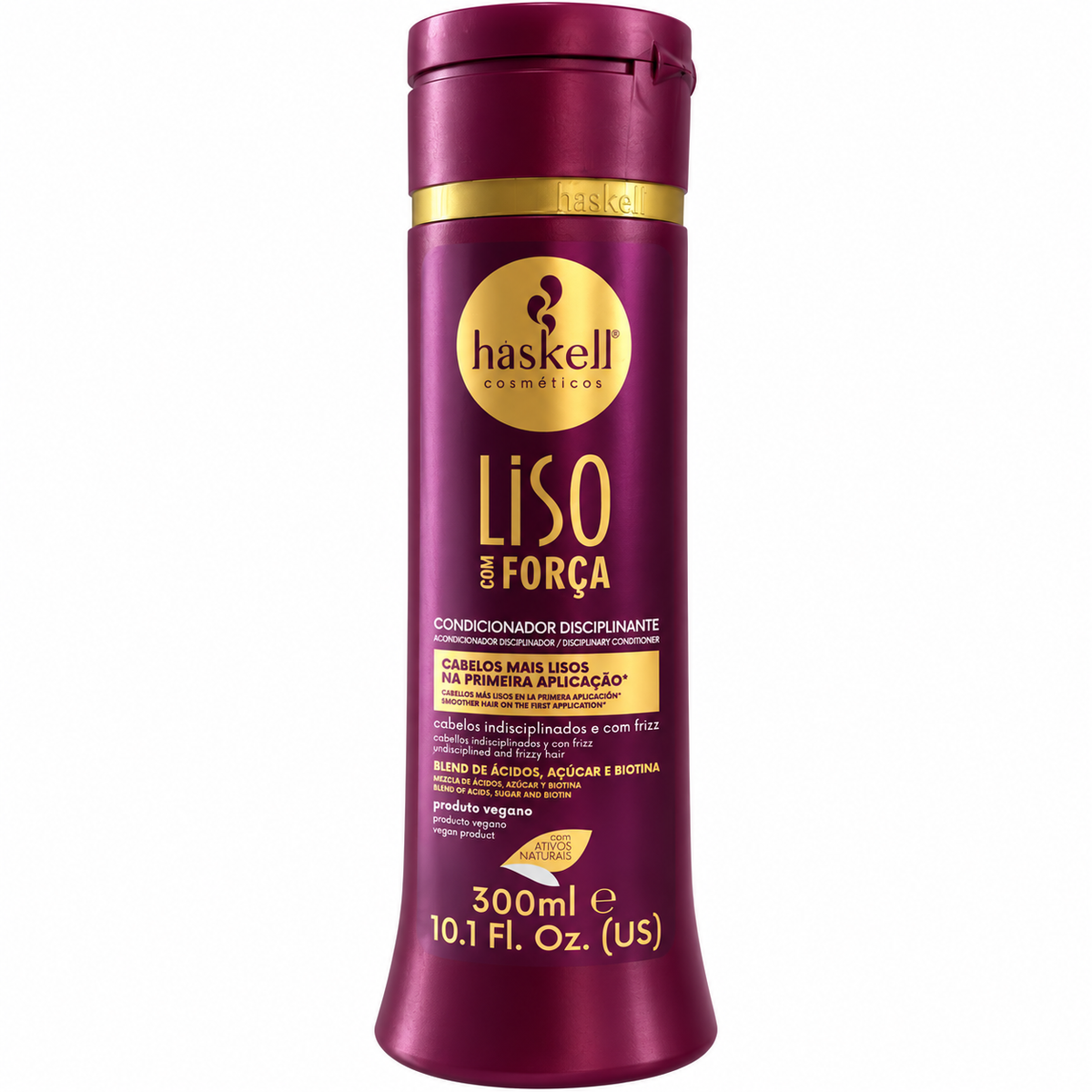 Haskell Liso com Força Condicionador Disciplinante 300ml, confezione fronte