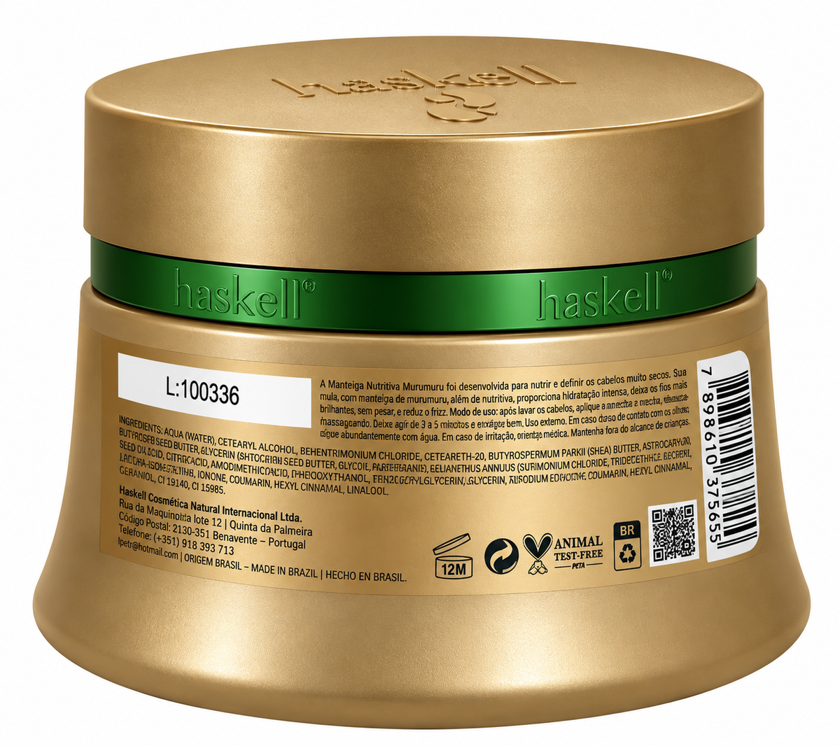 Haskell Murumuru Manteiga Nutritiva 300 g, dettaglio retro