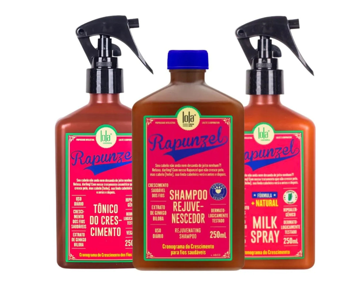 Lola Cosmetics Kit Rapunzel - Shampoo + Tonico Crescita + Milk Spray