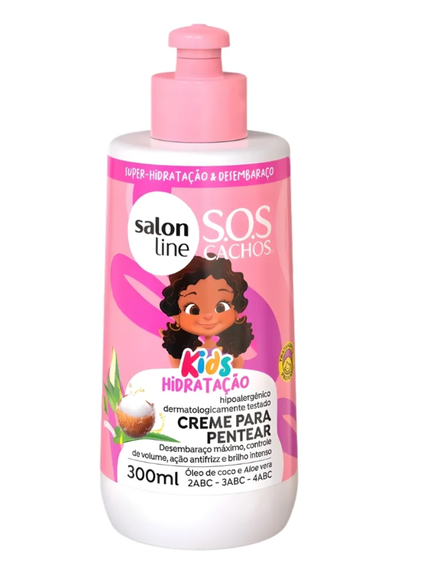Creme Pentear Kids Hidratação SOS Cachos 300ml Salon Line