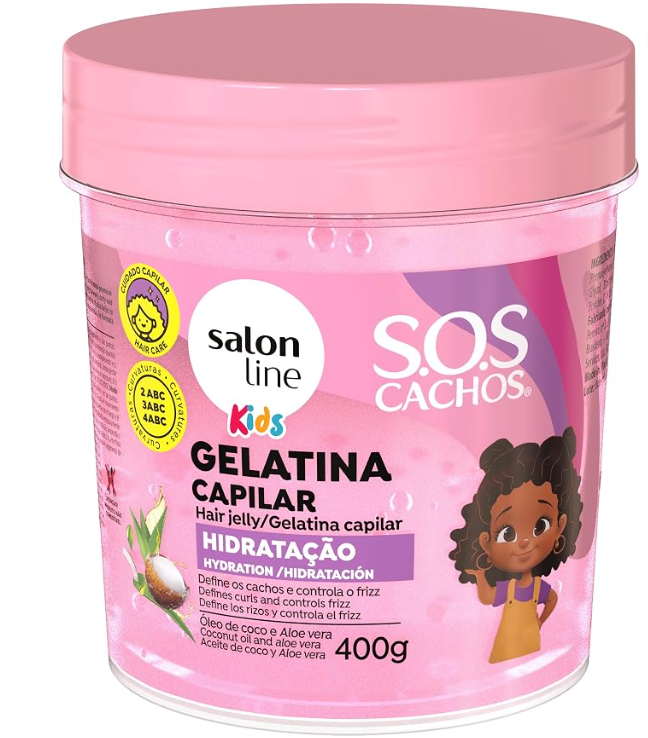 Gelatina Kids Hidratação SOS Cachos 400gr Salon Line
