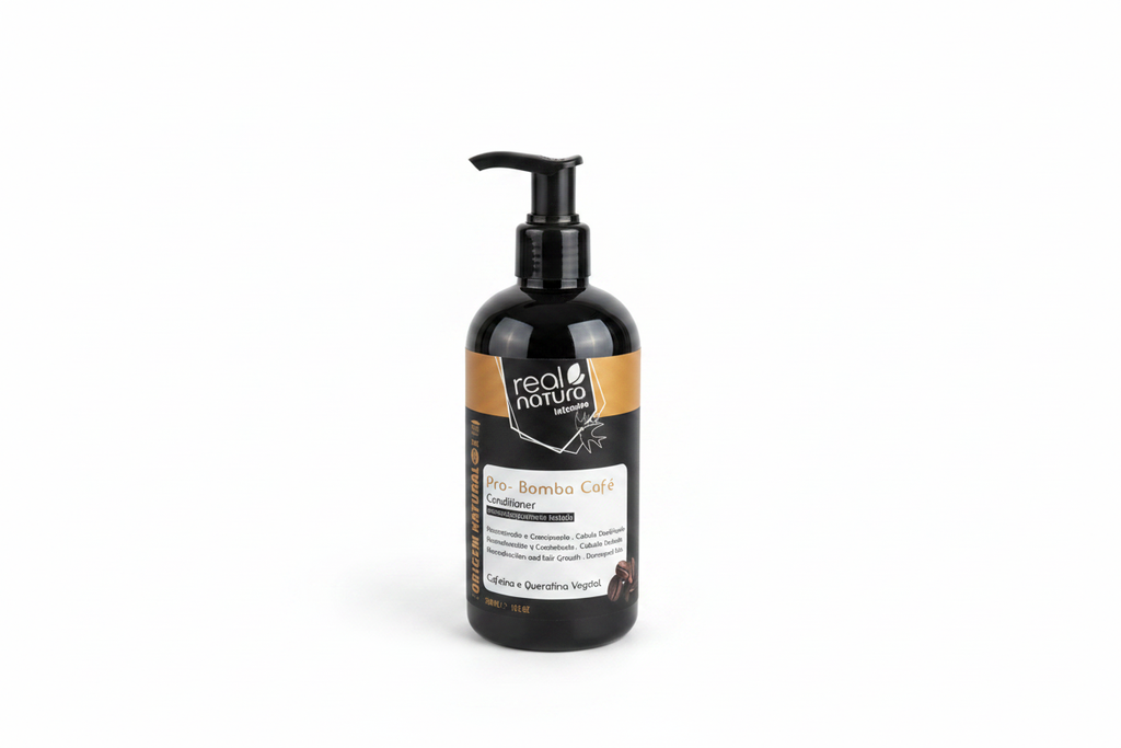 Real Natura Condicionador Sem Sal Pro-Reparação Bomba Café 300ml - fronte
